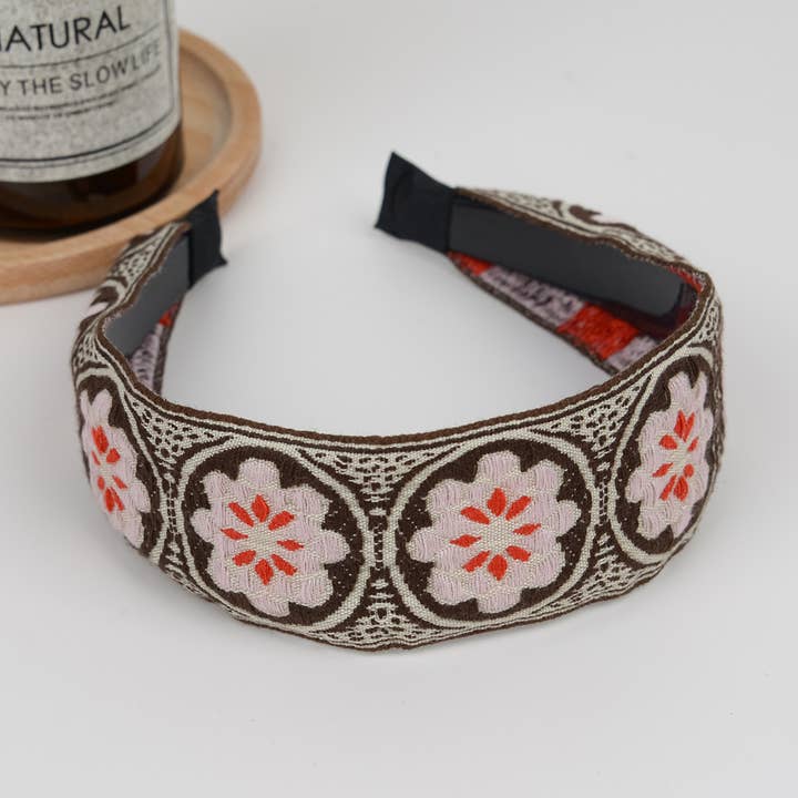 TheDivaSoap - Wholesale Fashion Headband - Women's - Boho Embroidered Floral Headband