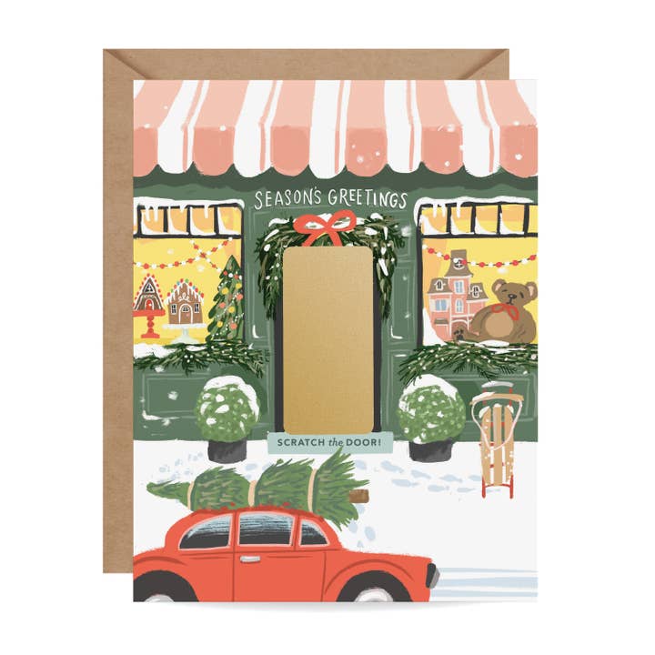 Inklings Paperie - Vendita all'ingrosso Biglietti di auguri di buone feste - Biglietto gratta e vinci - Toy Shop - Holiday