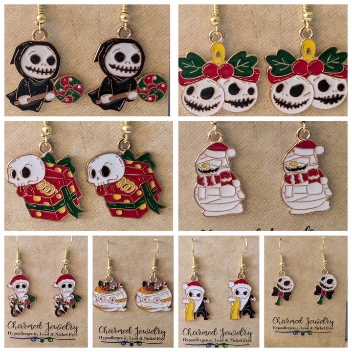 Con-Quest Crafts - Wholesale Charm/dangle bracelet - Nightmare Christmas Earrings, Necklaces & Zipper Pulls20