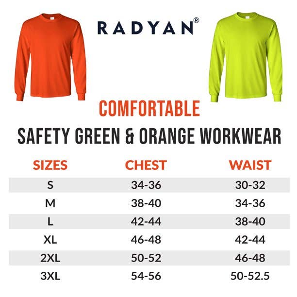 Radyan - Vente T-shirt – homme - T-shirts verts et orange de sécurité (Ropa De Trabajo)2