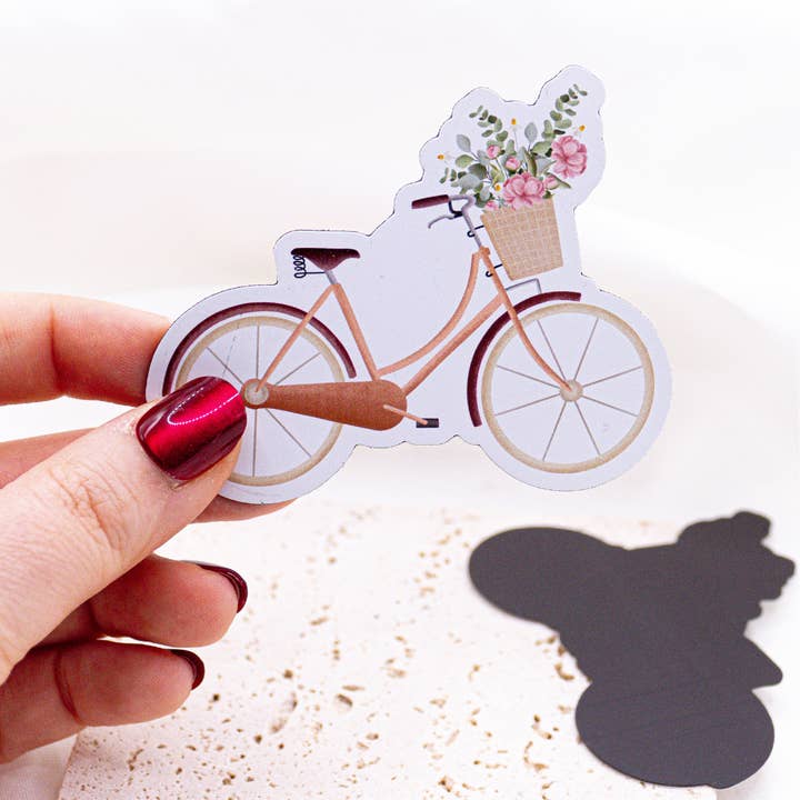 Tilda&Theo - Wholesale Magnet - Magnet Bicycle Flowers - Refrigerator Magnet Bicycle Gift