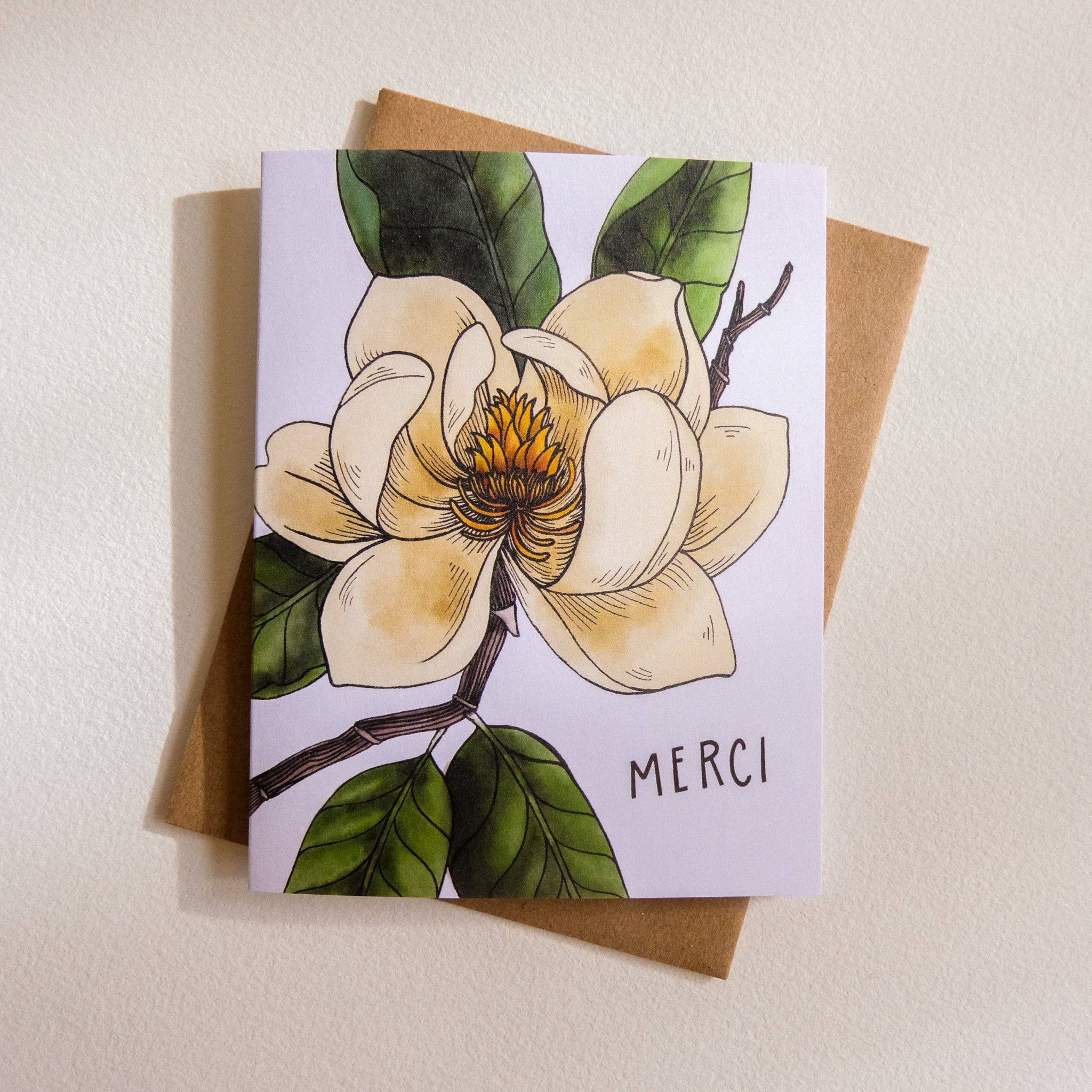Mattea - Wholesale Thank You Card - Merci Magnolia Card2