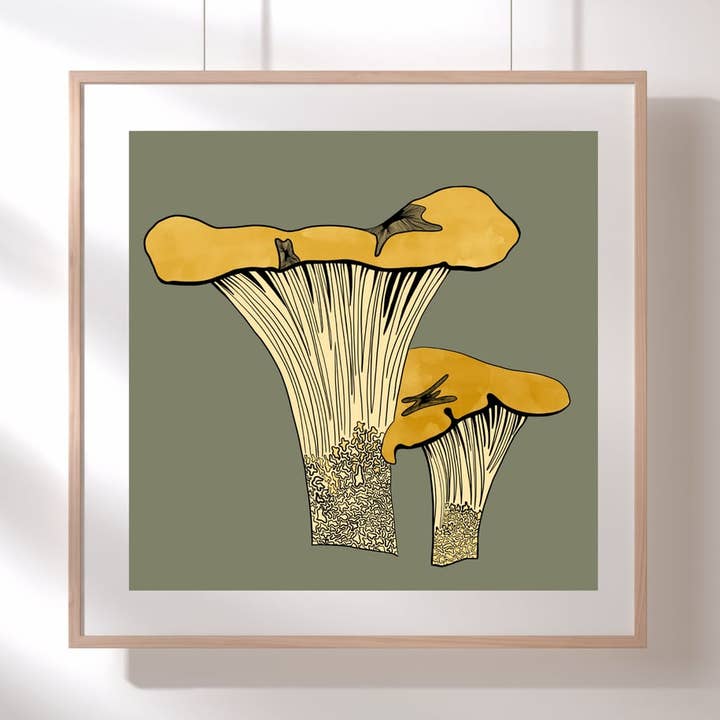 Stampa Quadrata di Finferli per la vendita all'ingrosso da parte di Artwork by Sophia