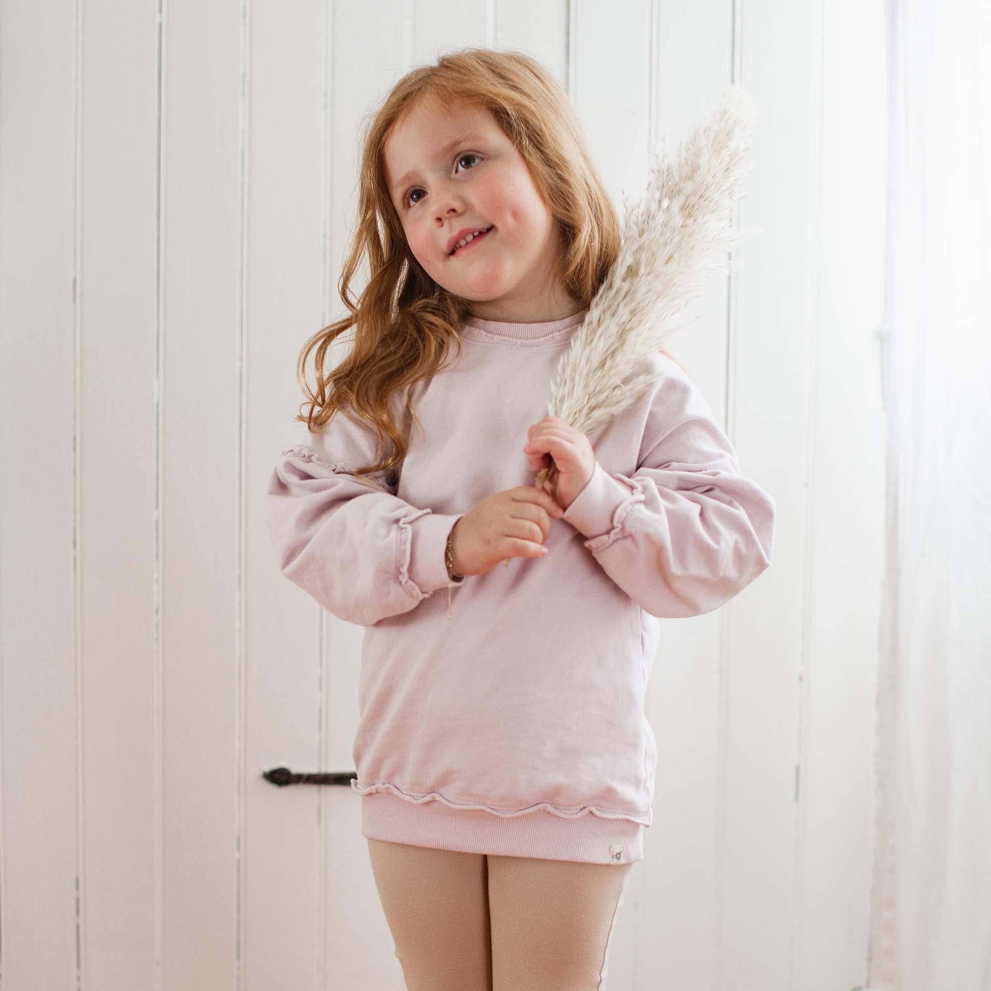 Soft Violet Baby Girl Sweatshirt Set for wholesale on Faire5