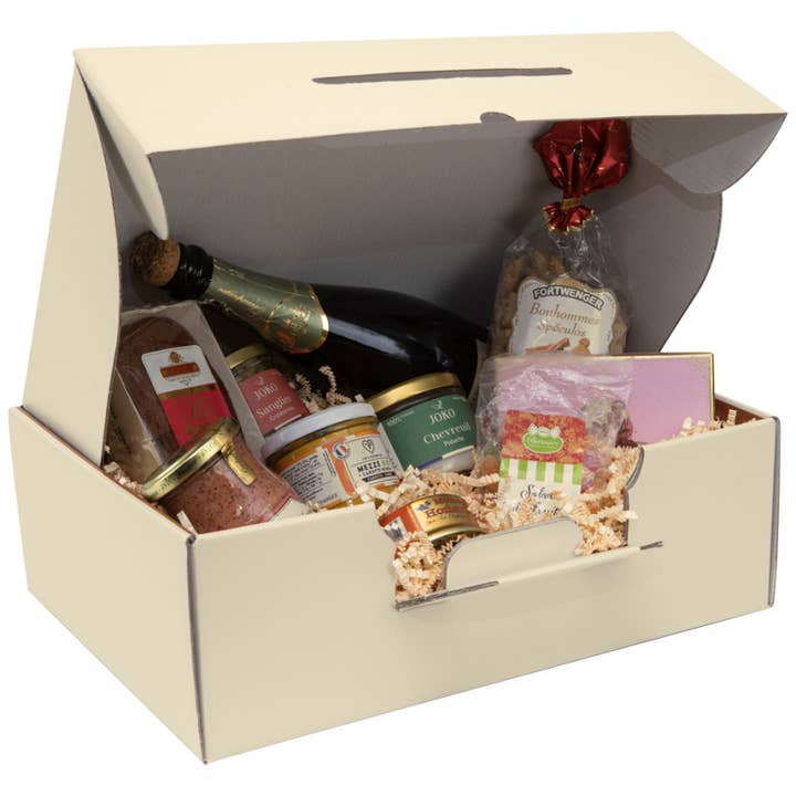 ecru brown Rectangular Cardboard Suitcase 36.5x27x12cm Carousel for wholesale on Faire1