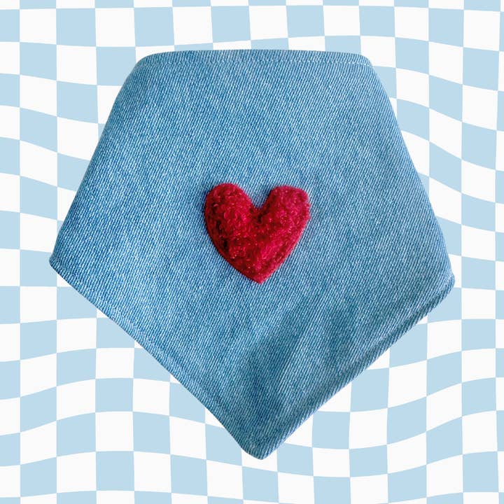 DENIM LOVE DOG BANDANA for wholesale by Pup Star