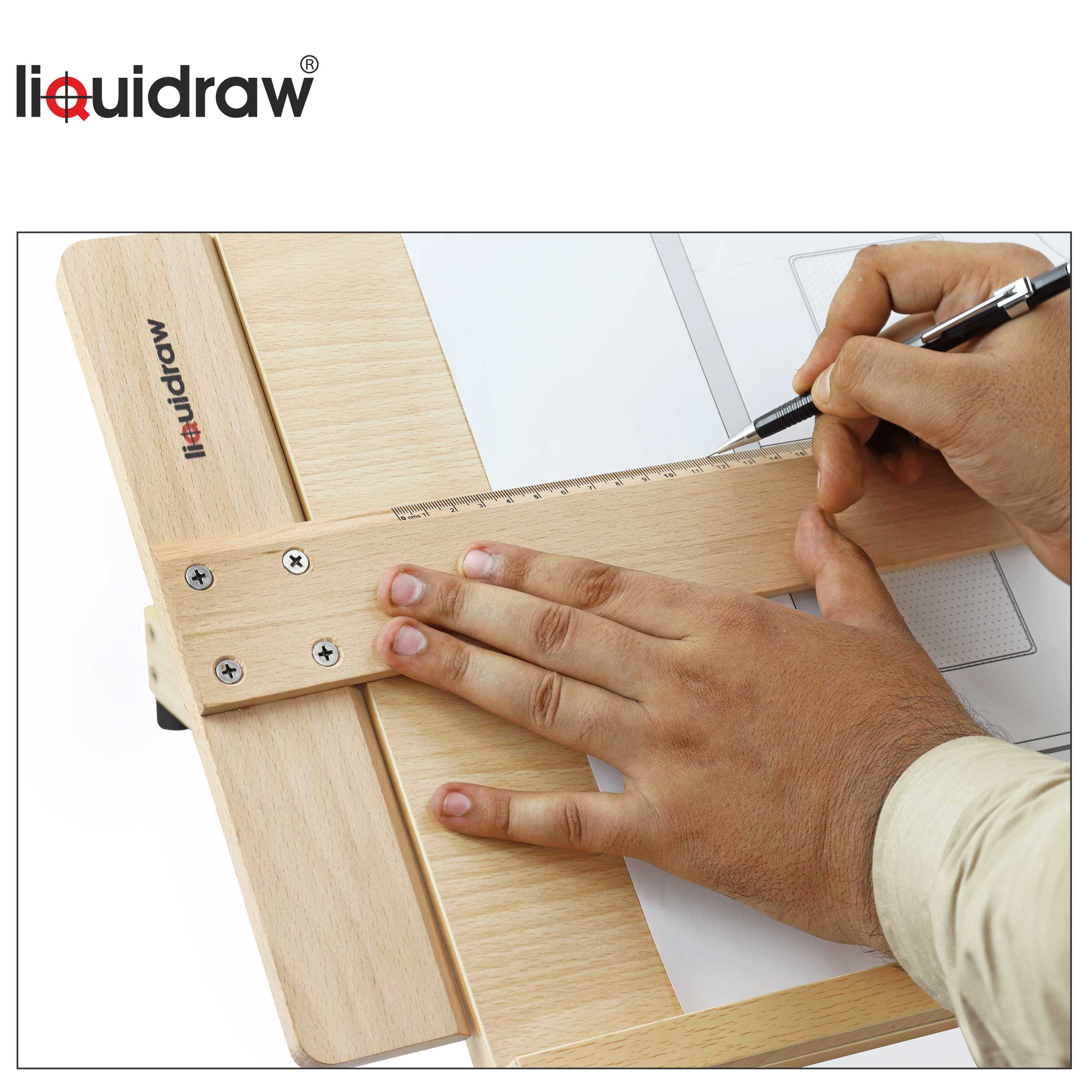 Liquidraw – wholesale Easel – Liquidraw A2 Artist Drawing Board 6 Angles Adjustable Solid Wood Art Sketching Board with 60cm T Square Ruler Wooden Desktop Portable Tabletop Easel for Drawing 25.5" x 18.5"8