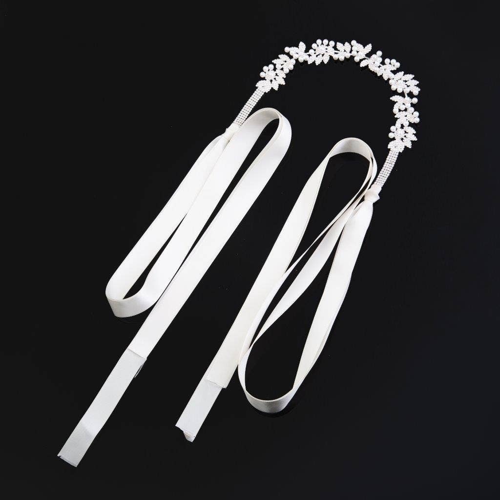 Cool Crystals – wholesale Belt – Women's – (59209-196) Silver Crystal y Sash Belt 18.50x0.79 H10