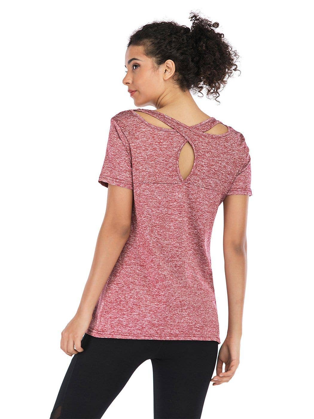 Active by Anna-Kaci - Wholesale Athletic Top - Women's - Activewear Running Workouts Cross Back Sports Shirts9