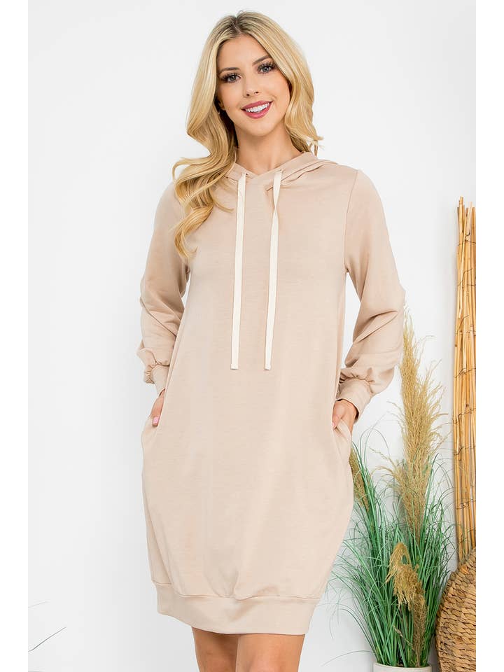 You & Me - Wholesale Hoodie - Women's - YMD10061XV-PLUS SIZE FRENCH TERRY LONG PUFF SLEEVE HOODIE42