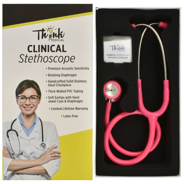 Think Medical Wholesale - Wholesale First Aid Kit - Clinical Stethoscope-Pink1