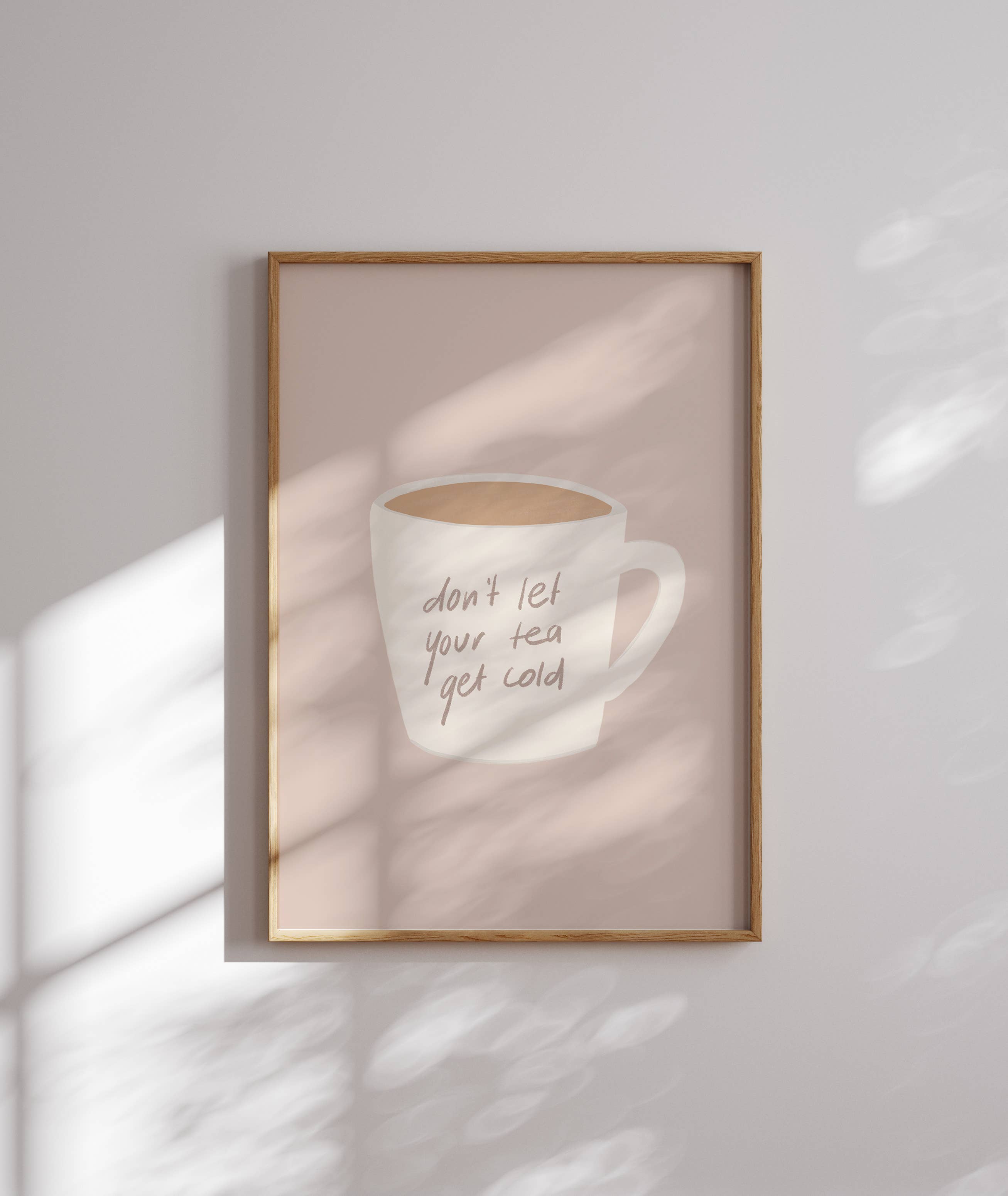 Nat Creative - Wholesale Art Print - Don't Let Your Tea Get Cold Wall Print