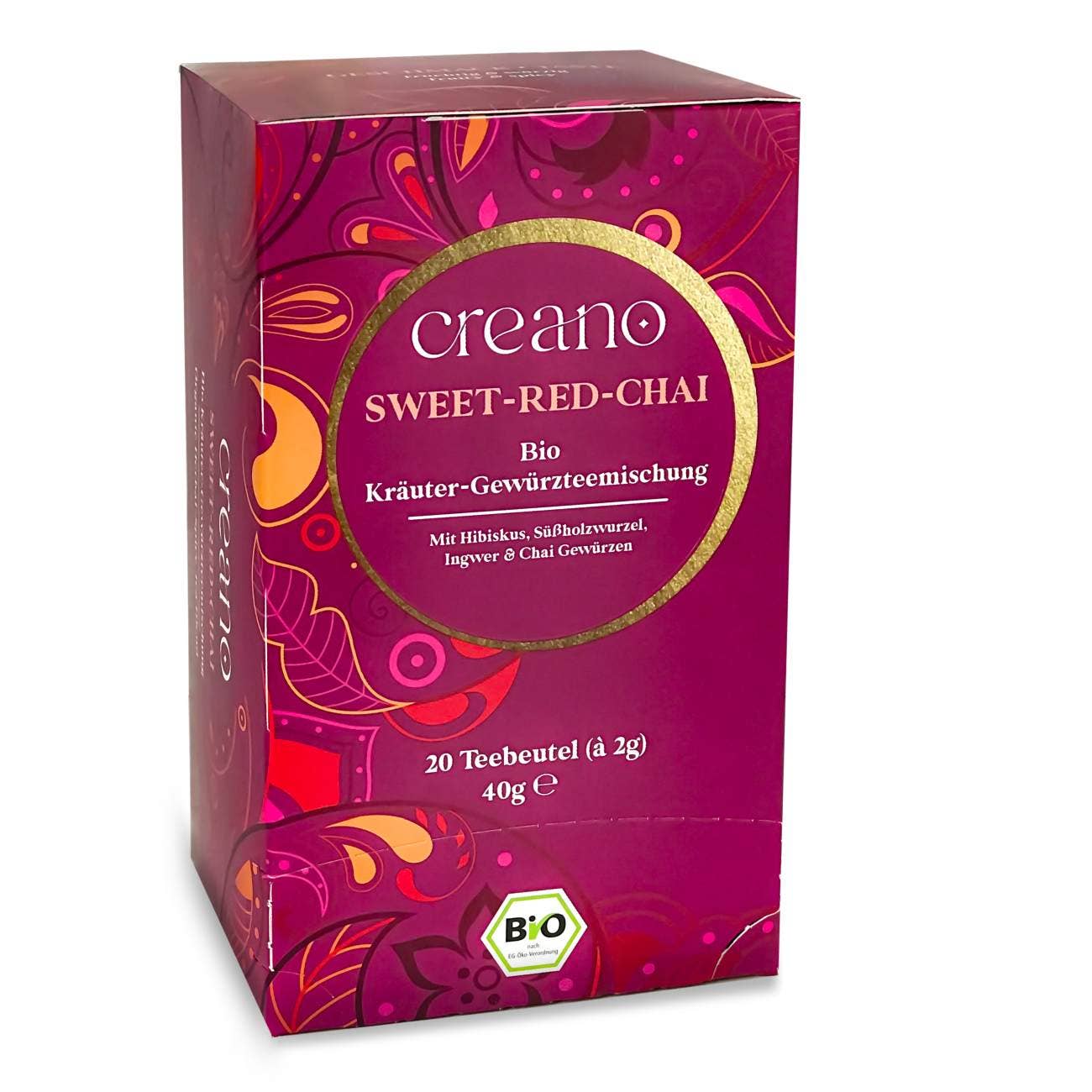Creano - Wholesale Tea bags - Pack of 20 organic tea bags Sweet Red Chai*3
