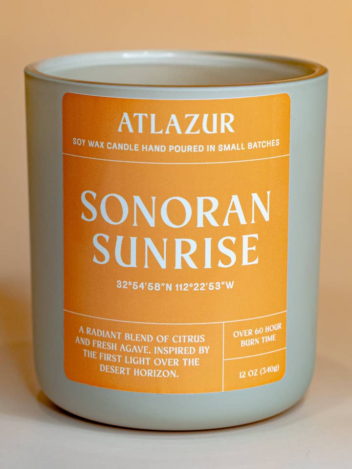 Sonoran Sunrise Soy Candle for wholesale by Atlazur