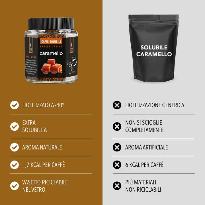 KING CUP – wholesale Snabbkaffe/-espresso – Frystorkat kaffe - karamell