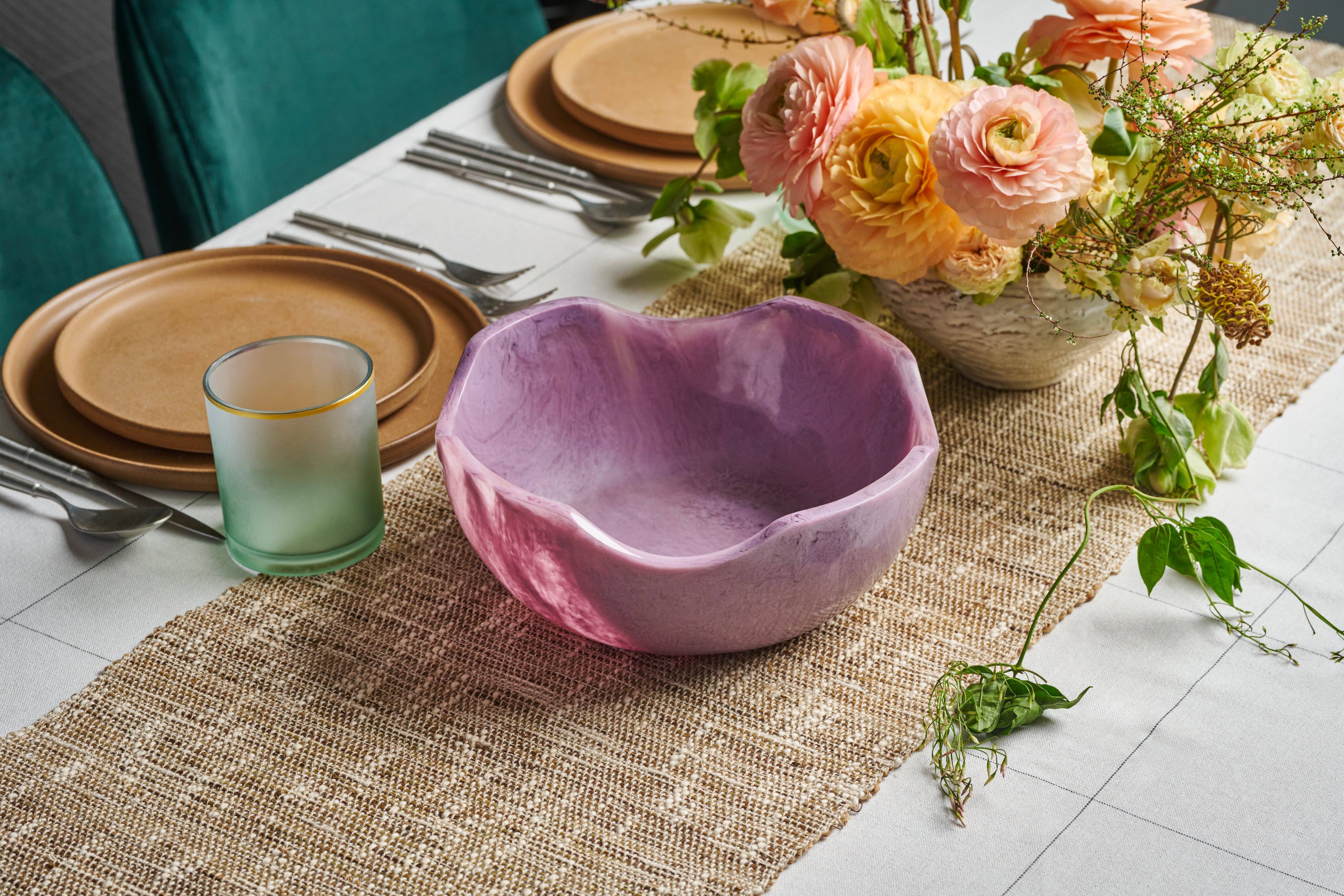 Lainy Home – Prato/tigela decorativa por atacado – Tigela Ondulada de Resina 10" X 4"8