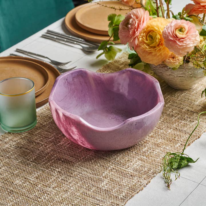 Lainy Home – Prato/tigela decorativa por atacado – Tigela Ondulada de Resina 10" X 4"8