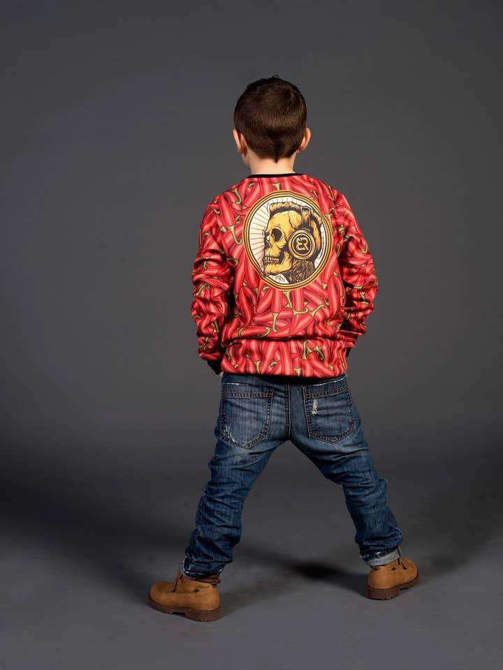 Fishikii Hot Chili Sweatshirt for Kids | SUDN.71 for wholesale by Fishikii