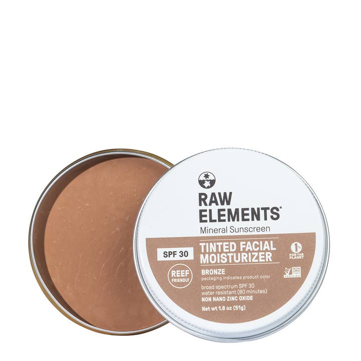 Raw Elements - Wholesale Sunscreen - RAW ELEMENTS TINTED FACIAL MOISTURIZER TIN SPF 30