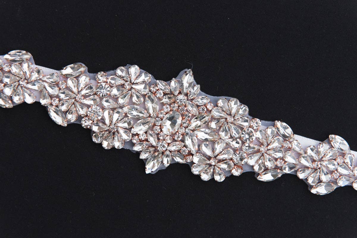 Brides and Belts - Wholesale Belt - Women's - Jayda Rose Gold Crystal Wedding Belt8