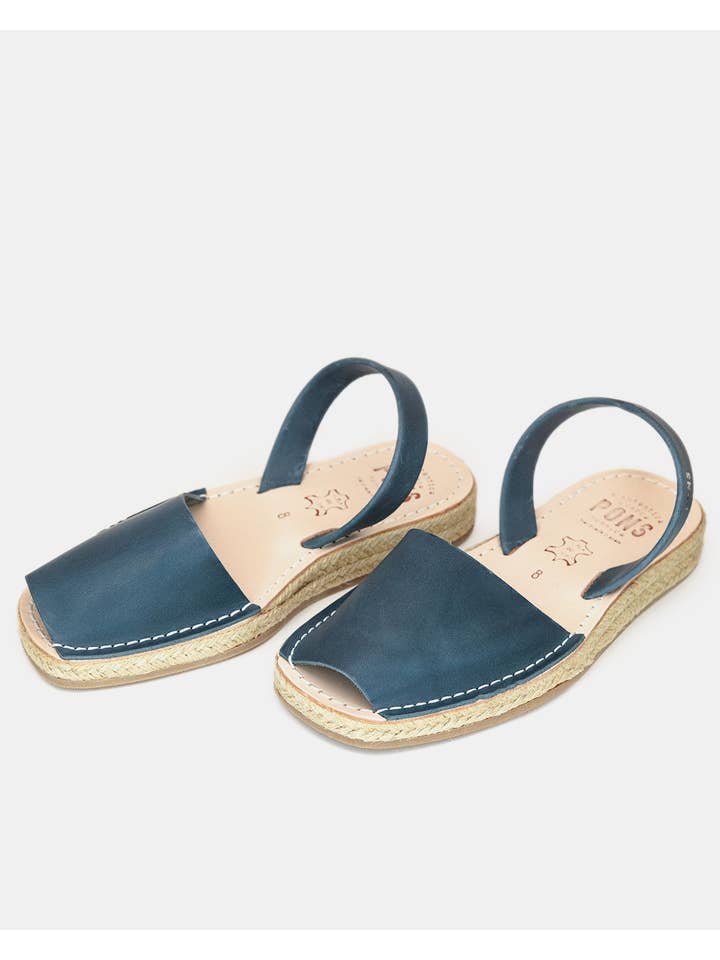 Pons - Wholesale Sandals - Women's - Pons Shoes - Classic Espadrille French Blue2