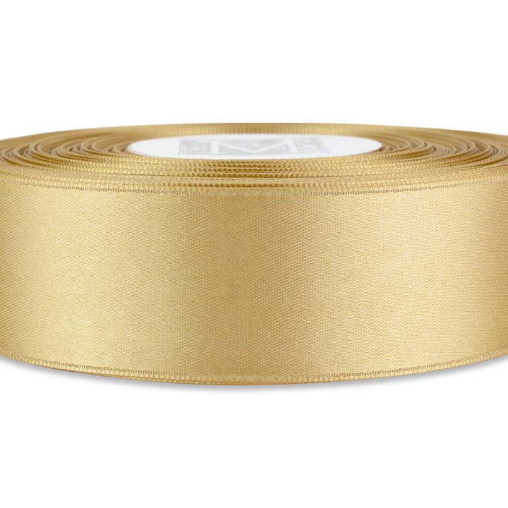 Dobbelt Stillet Satinbånd - Champagne for engroshandel hos MIDORI Inc.