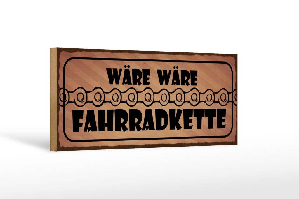 Femer - Wholesale Sign - Wooden sign saying 27x10 cm would be bicycle chain wooden decorative sign wooden sign0