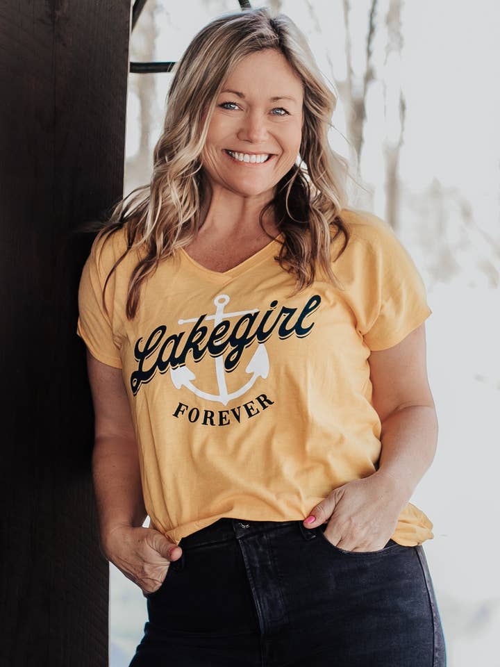 Tri-Blend V-ringning i Maskros för wholesale av Lakegirl