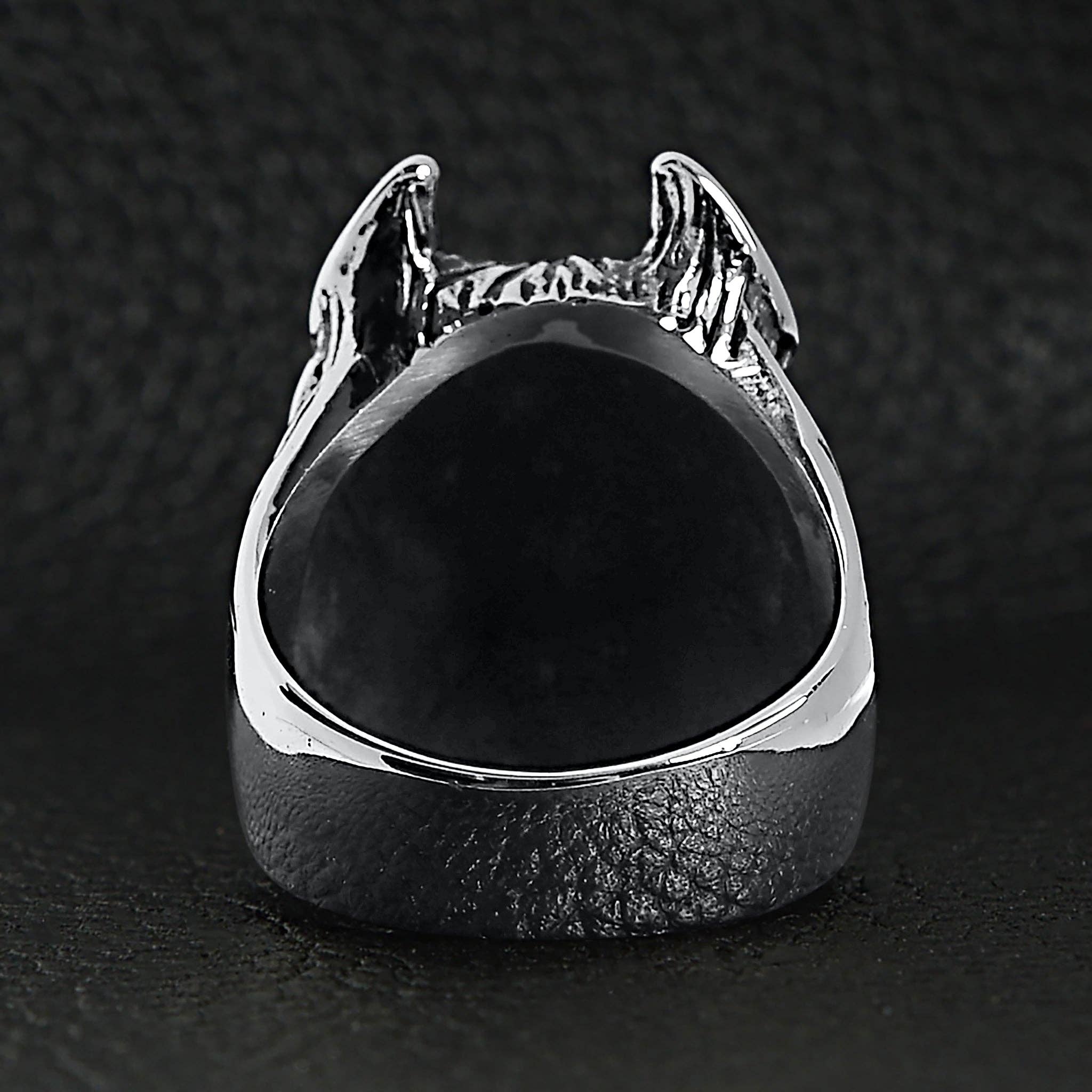 WJW - Wholesale Cocktail/Statement Ring - Stainless Steel Pit Bull Dog Ring5
