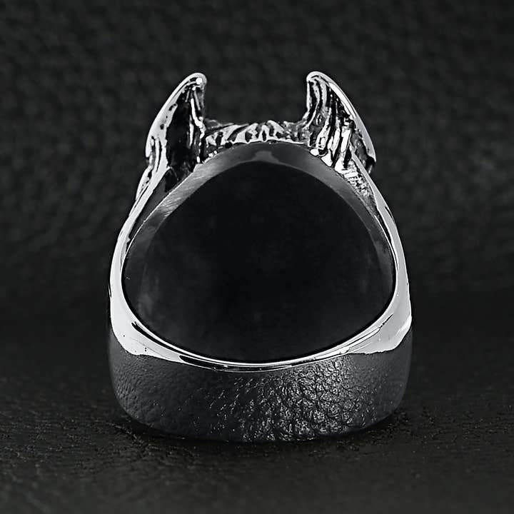 WJW - Wholesale Cocktail/statement ring - Stainless Steel Pit Bull Dog Ring5