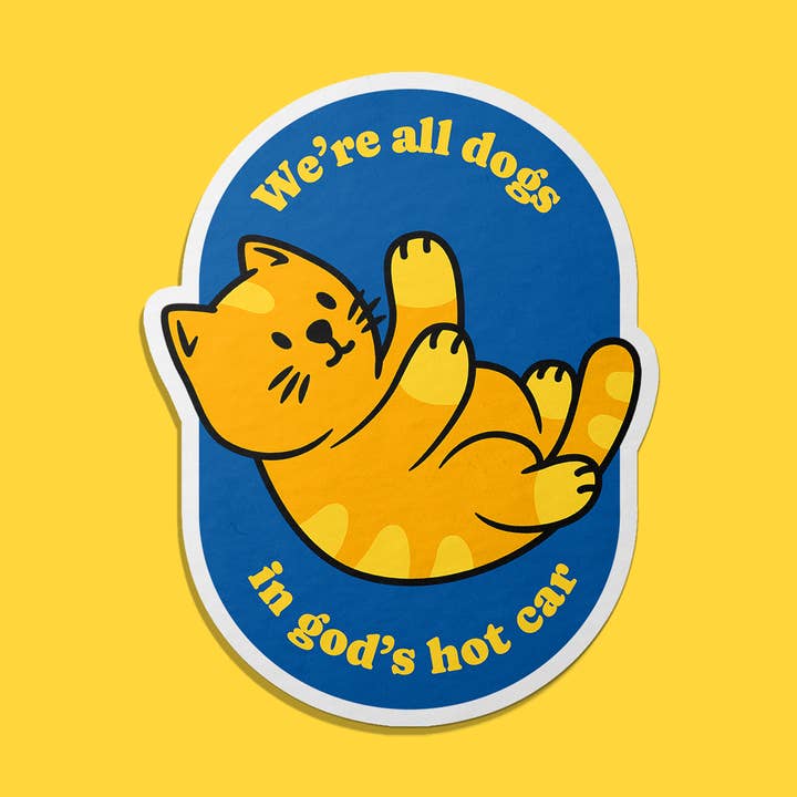 Dogs In God's Car Car Magnet for wholesale by Gobi Prints Co.