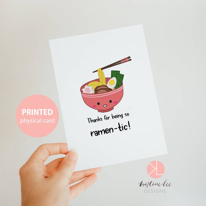 Merci d'être si ramen-tic Kawaii Ramen Bowl pour la vente par Kristine Lee Designs