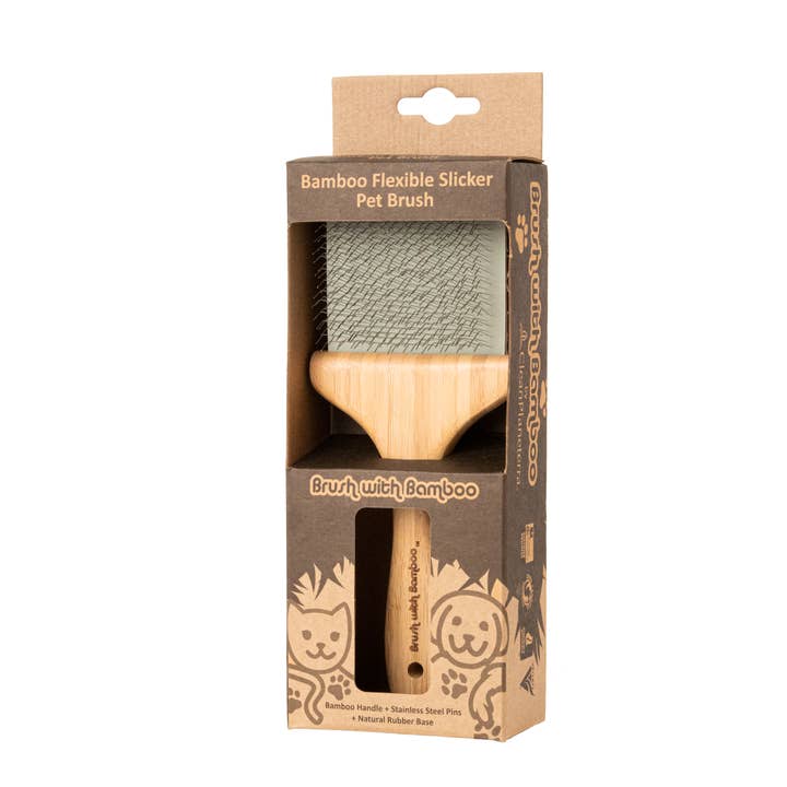 Brush With Bamboo – wholesale Pet brush – Cat/dog – Bamboo Flexible Slicker Pet Brush