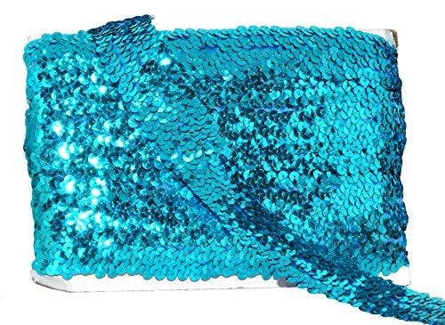 Mandala Crafts – Engroshandel Håndværk forsyninger – Mandala Håndværk Elastisk Paillet, Flad Glitter Stretch Bling Paillette Stof Bånd, Metallisk Applikation Trim Blonder til Kjole Pynt, Pandebånd28