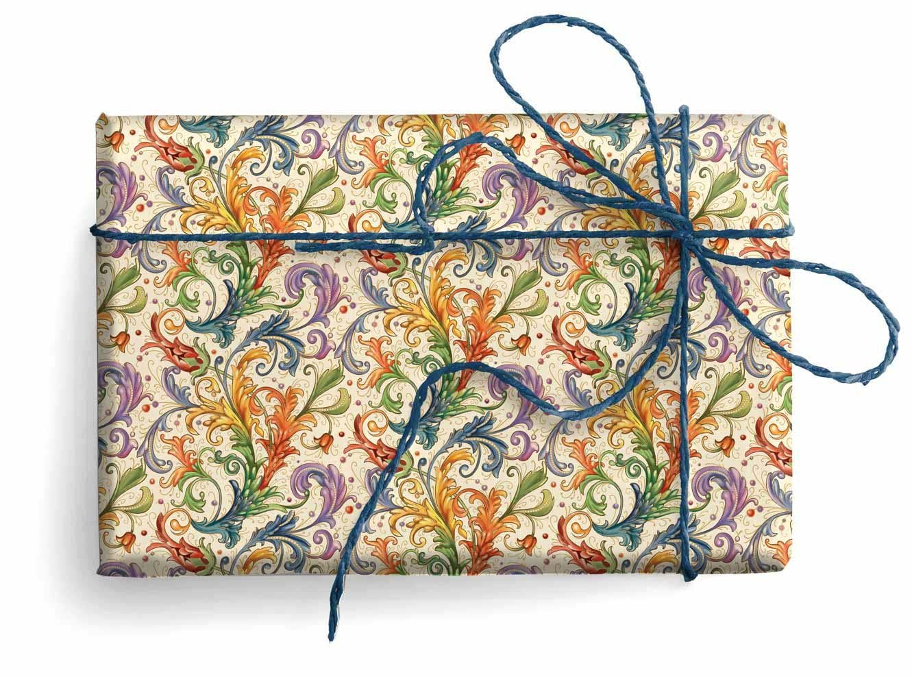 San Lorenzo Design - Vente Feuille de papier cadeau - Papier cadeau florentin, 2 feuilles pliées 19,7 x 27,6 po14