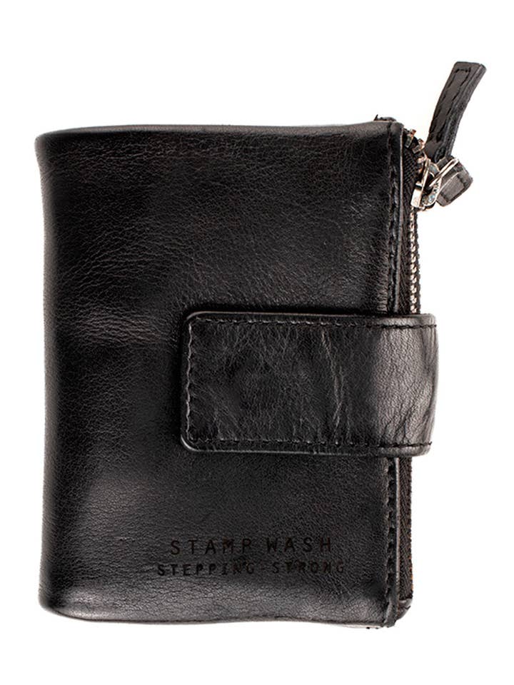 Portafoglio da donna in pelle lavata color cuoio per la vendita all'ingrosso da parte di Stamp