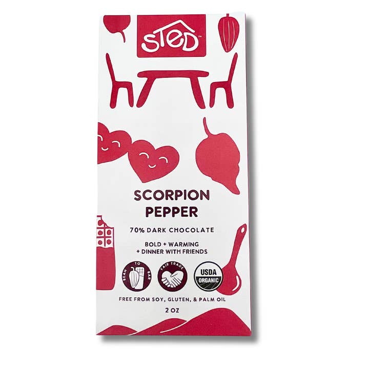 Sted Foods - Wholesale Chocolate Bar - Scorpion Pepper