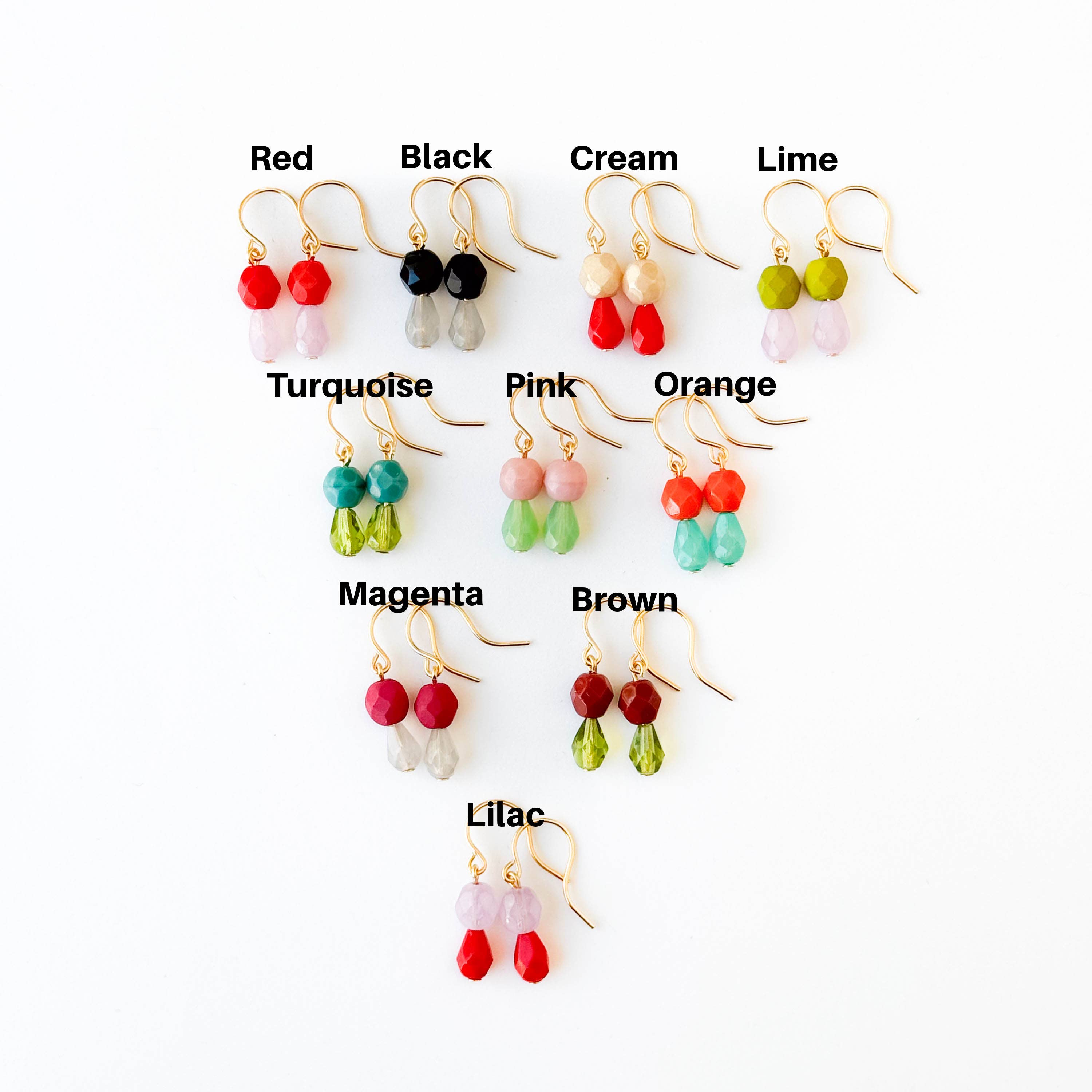 Nest Pretty Things - Wholesale Dangle Earrings - Tiny Earrings Small bead earrings Little color drop earrings1