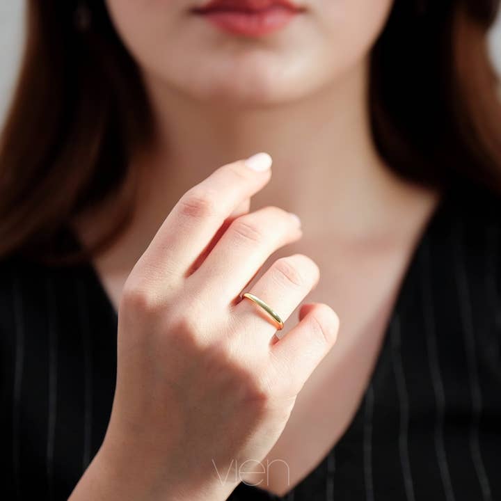 2mm 14k massivt guld kupolbröllopband för wholesale av Discount Jewelry NY