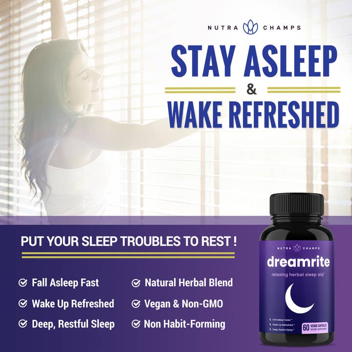 NutraChamps - Wholesale Oral Supplement/Vitamin - DreamRite - Sleep Aid 2