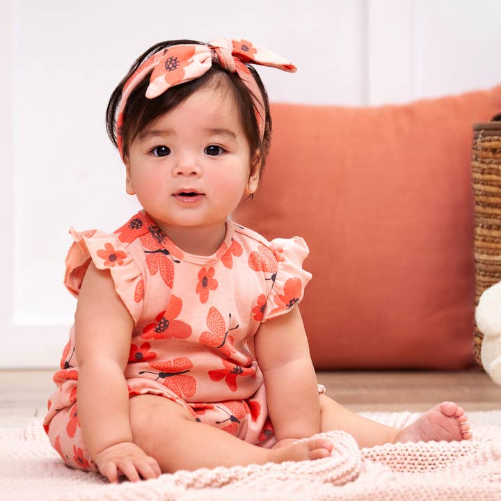 Tesa Babe - Wholesale Jumpsuit - Baby - Fluttering Blooms Baby Girl Cotton Romper