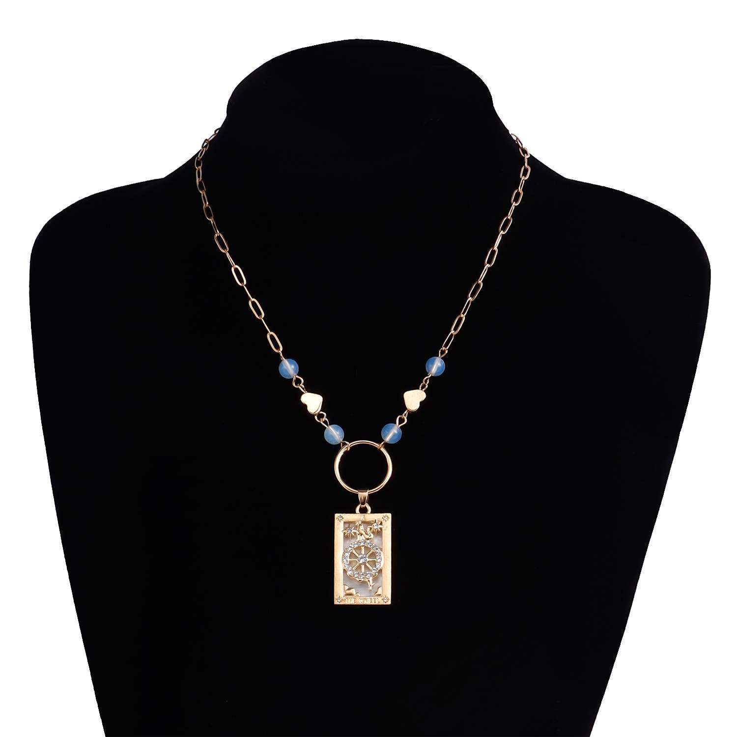 Gemscape UK - Wholesale Pendant/Charm Necklace - Tarot Design Beaded Necklace with Crystal -Trendy Jewelry4