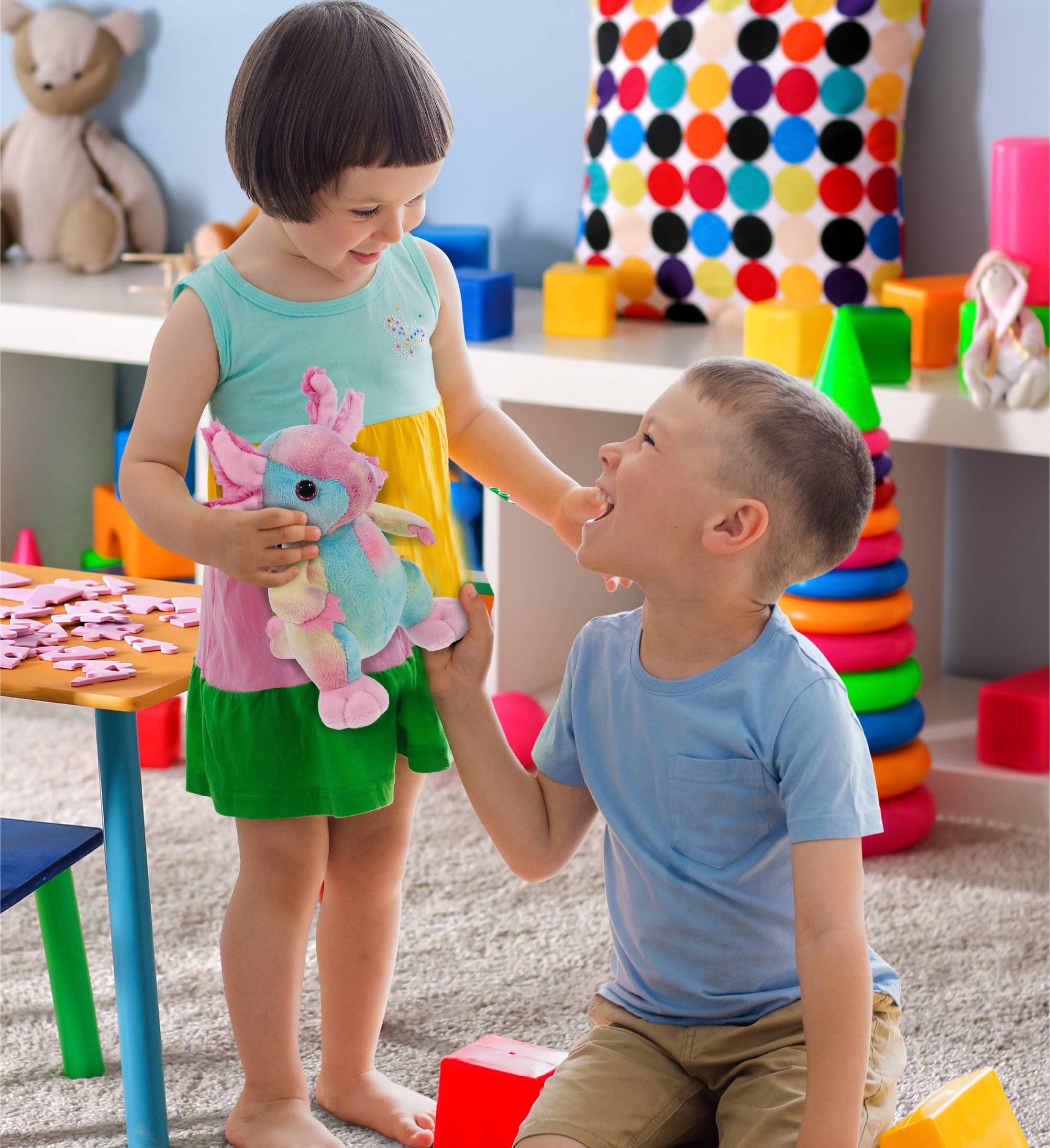 Cota Global - Wholesale Knuffels - Kinderen en baby - Grote Oog 6" Knuffel - Staande Axolotl5