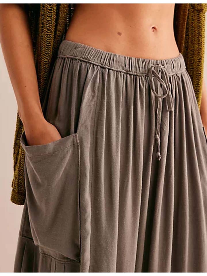 Sweetkama - Wholesale Pants - Women's - Ladies Elastic Waist String Tie Pocket Cuzy Pants27