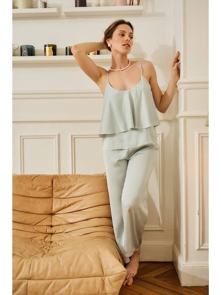 SUNTEX - Wholesale Chemise - Women's - 2-piece pajama set with stylish pants2