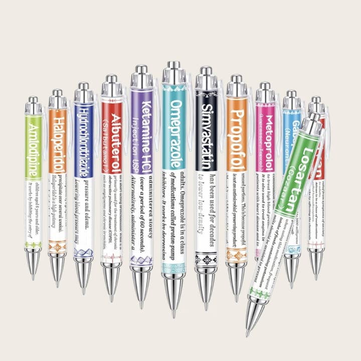 Medical prescription theme ballpoint pens for wholesale by Ella Blue