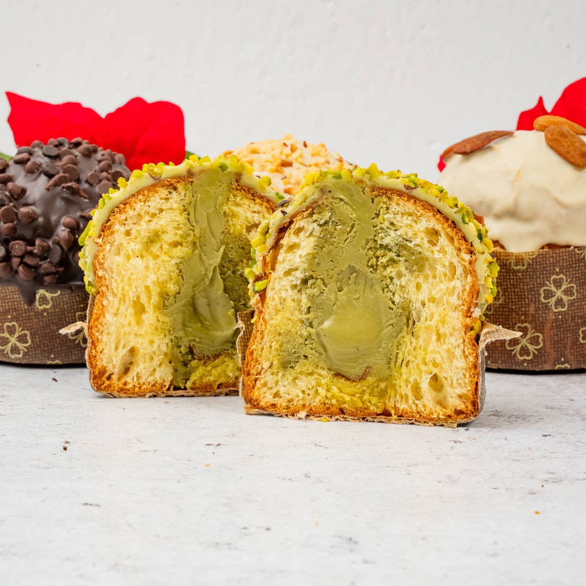 Sicilyaddict - Wholesale Cake - Artisanal pistachio-filled mini panettone 150g3