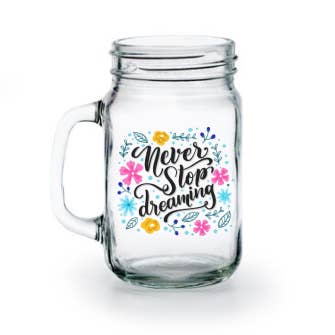 MonkeyFeetGraphics - Wholesale Drinking glass/cup - Custom 12oz Clear Mason Jars - Promotional Products3