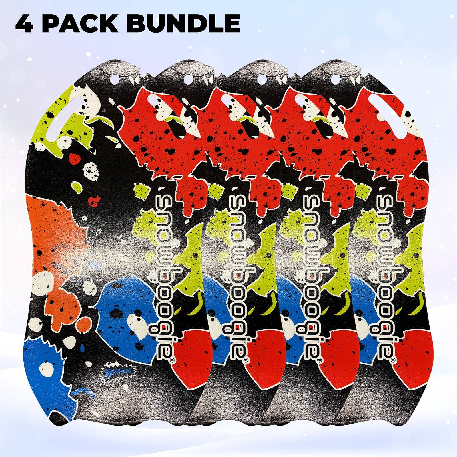 Sixale - Wholesale Sporting Accessories - Wham-O Snowboogie Snow Sled - 37" Single Rider Roll Up Air Slick Winter Sled (Graffiti/Line pattern)11