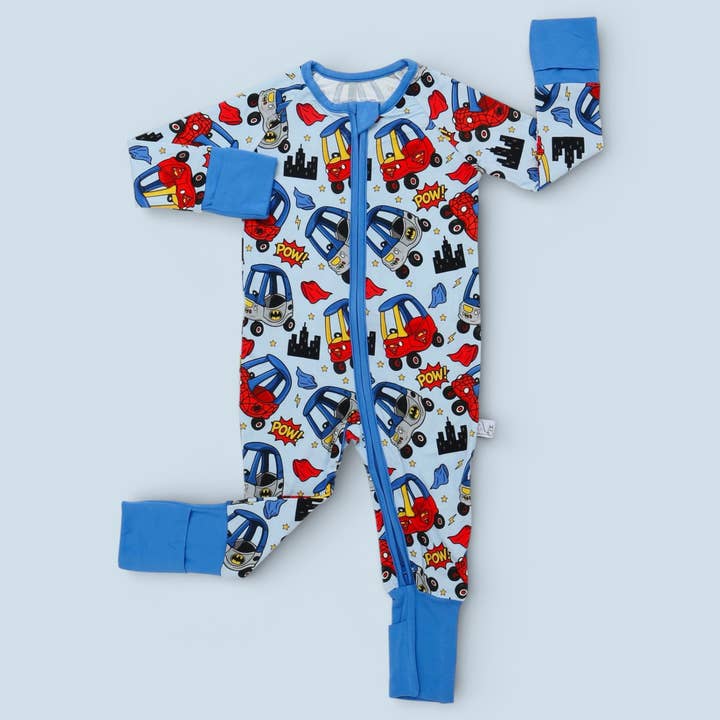 Mysiga bilar superhjälte bambu cabriolet pigg sparkdräkt för wholesale av CEDDY & RIA